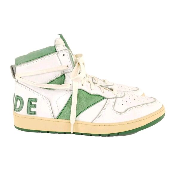 Rhude Rhecess-Hi Sneakers 8 Men's Hunter Green Sneakers Rare - Picture 5 of 13